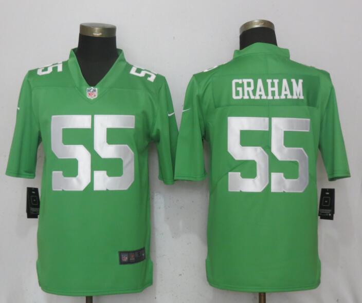 Men Philadelphia Eagles #55 Graham Wentz Green Vapor Untouchable Nike Limited NFL Jerseys->->NFL Jersey